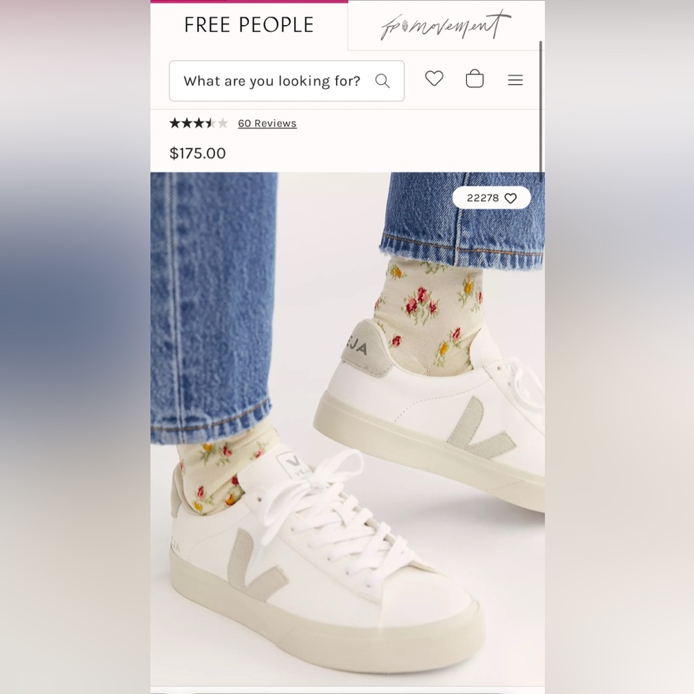 Veja Campo Women's Extra White and Gray Suede Sneakers. Size 7 US, 38 EUR